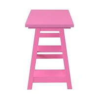 Pink Trestle Desk with Shelves
