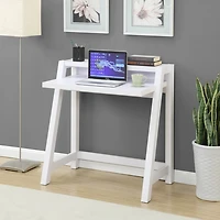 White Wood Lilly 2-Tier Desk
