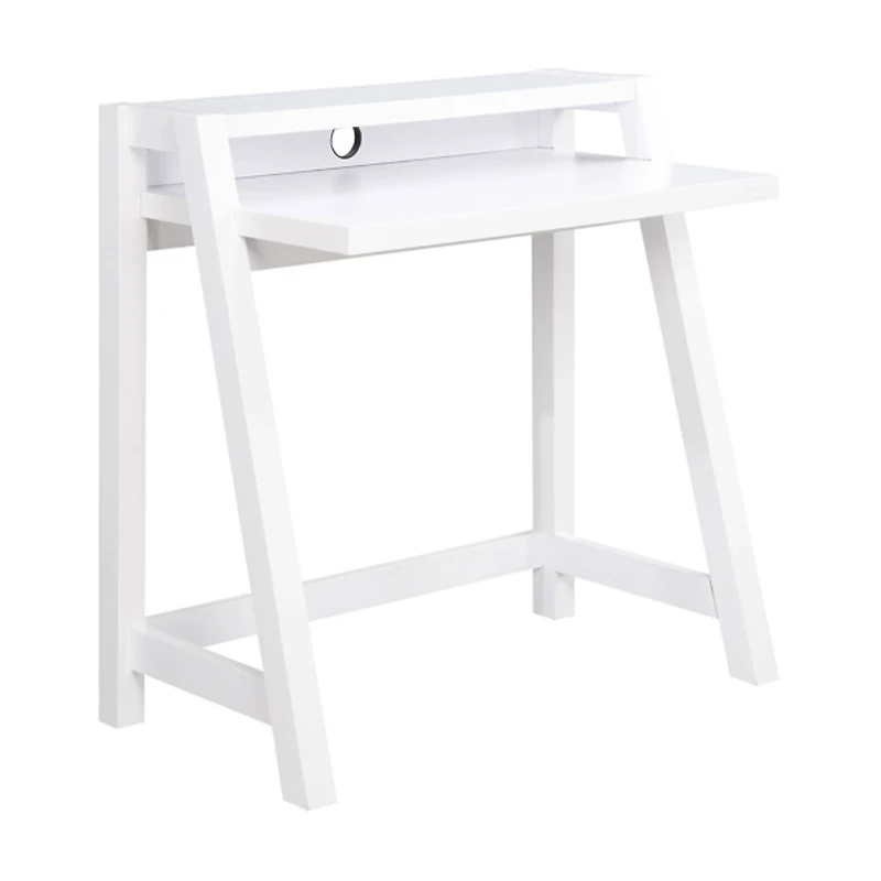 White Wood Lilly 2-Tier Desk