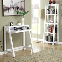 White Wood Lilly 2-Tier Desk