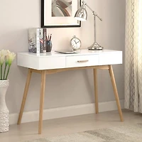 White & Natural Wood Oslo Desk