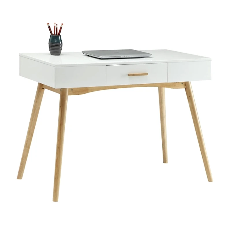 White & Natural Wood Oslo Desk