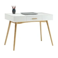 White & Natural Wood Oslo Desk