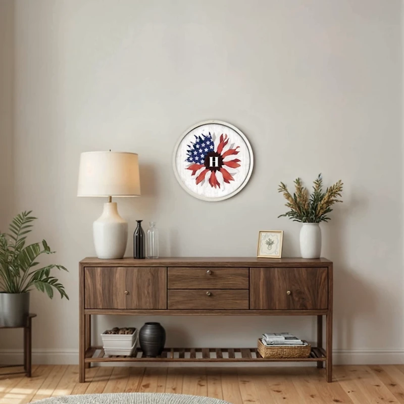 Personalized Sunflower Monogram Framed Art Print