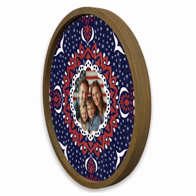 Personalized 4th of July Bandana Framed Art Print
