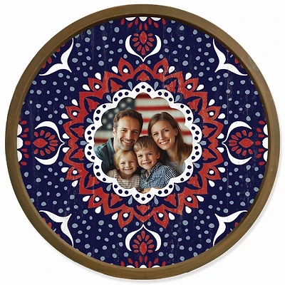 Personalized 4th of July Bandana Framed Art Print