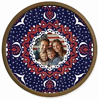 Personalized 4th of July Bandana Framed Art Print