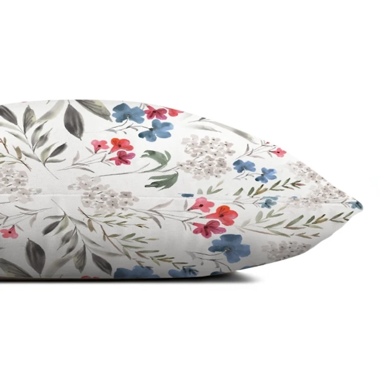 Personalized Patriotic Flowers Outdoor Pillow