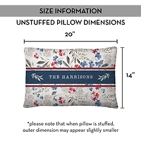 Personalized Patriotic Flowers Outdoor Pillow