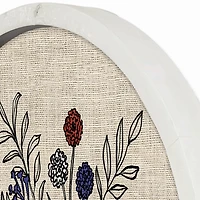 Red White and Blue Florals Framed Art Print