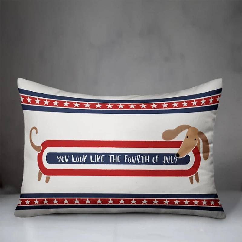 Like the Fourth of July Hot Dog Outdoor Pillow