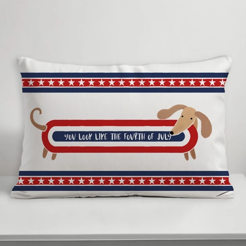 Like the Fourth of July Hot Dog Outdoor Pillow