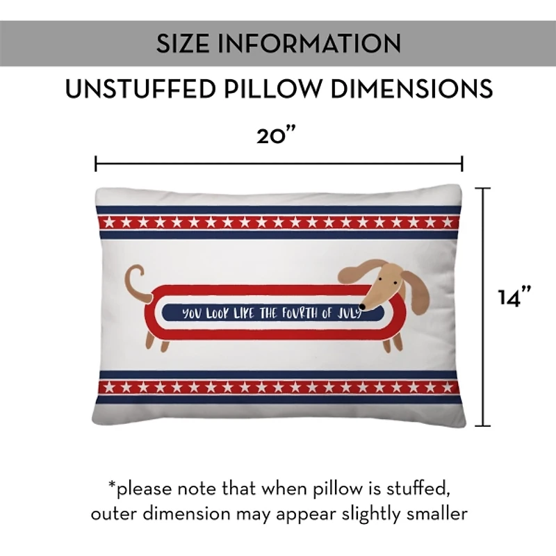 Like the Fourth of July Hot Dog Outdoor Pillow