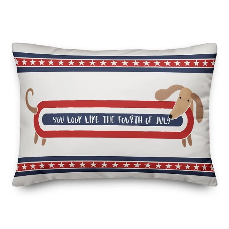 Like the Fourth of July Hot Dog Outdoor Pillow
