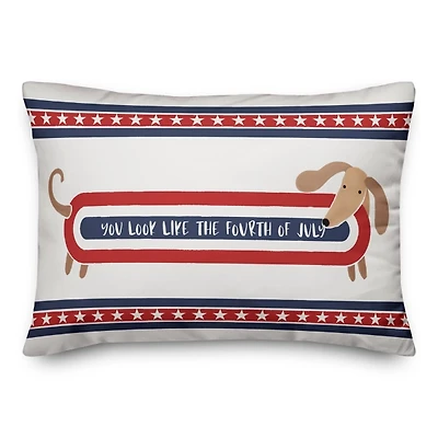 Like the Fourth of July Hot Dog Outdoor Pillow