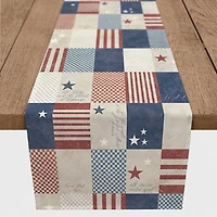 4th of July Patchwork Checker Table Runner