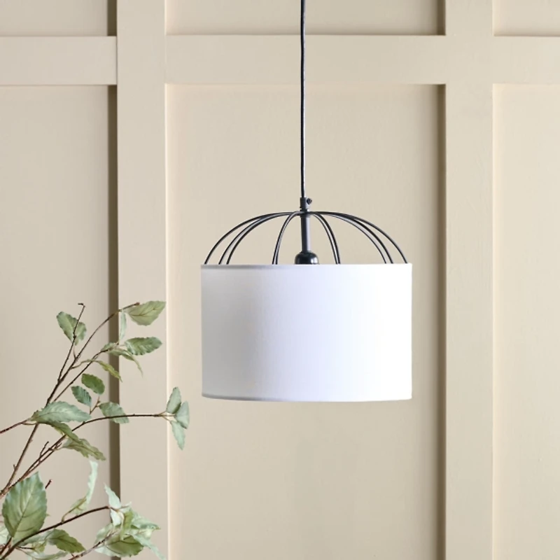 Black Iron Canopy Modern Pendant Light