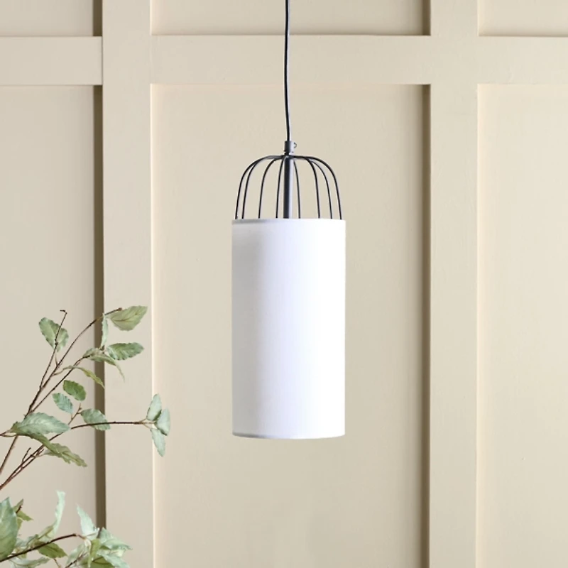 Black Iron Cylinder Modern Pendant Light