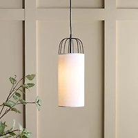 Black Iron Cylinder Modern Pendant Light