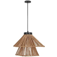 Boho Raffia Pendant Light