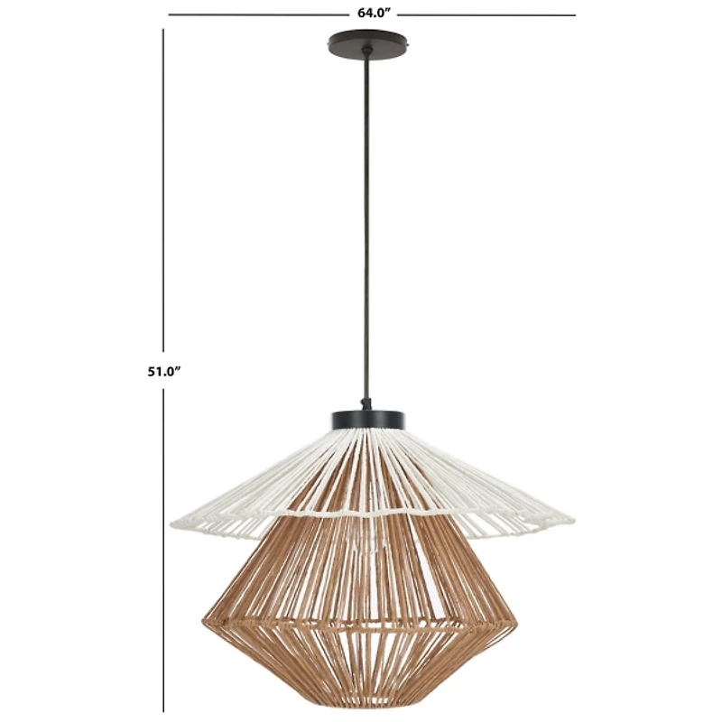 Natural Raffia Pendant Light