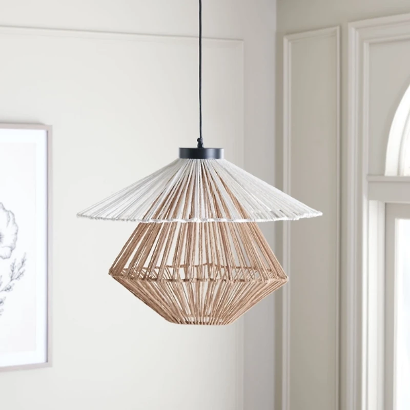 Natural Raffia Pendant Light