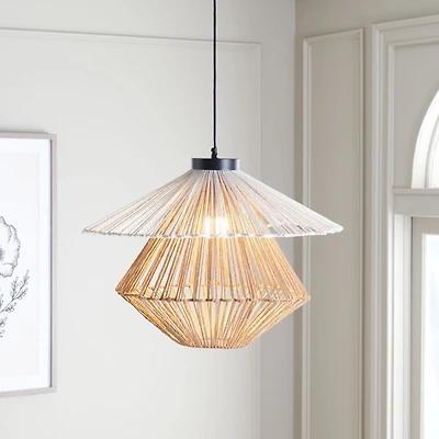 Natural Raffia Pendant Light