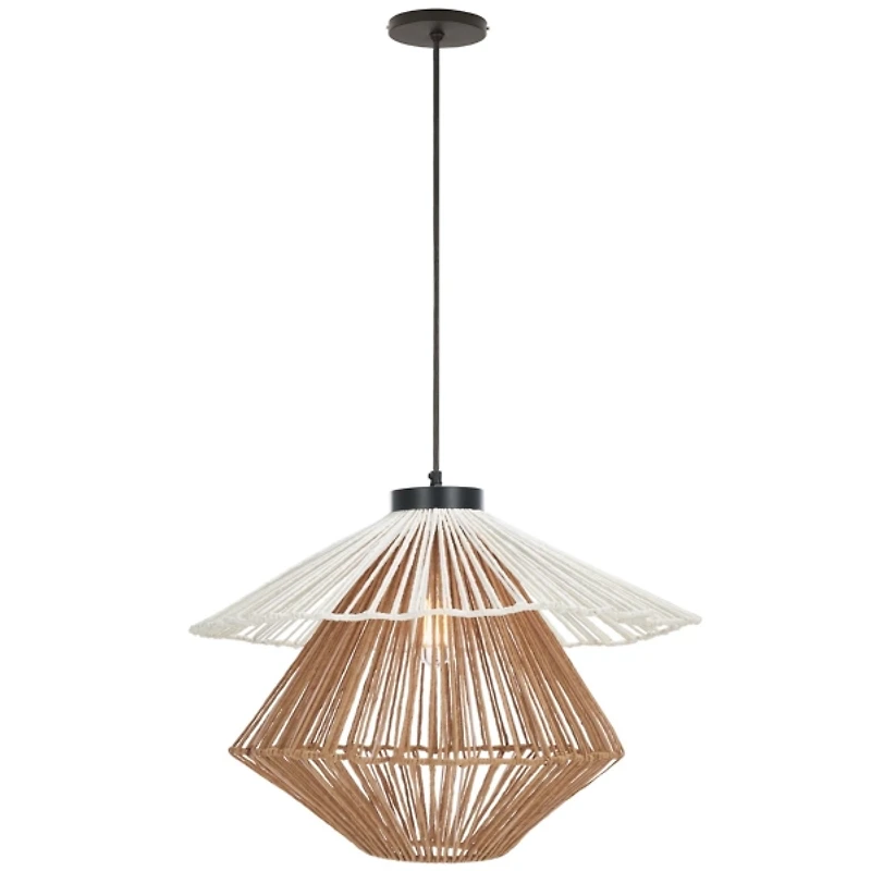 Natural Raffia Pendant Light
