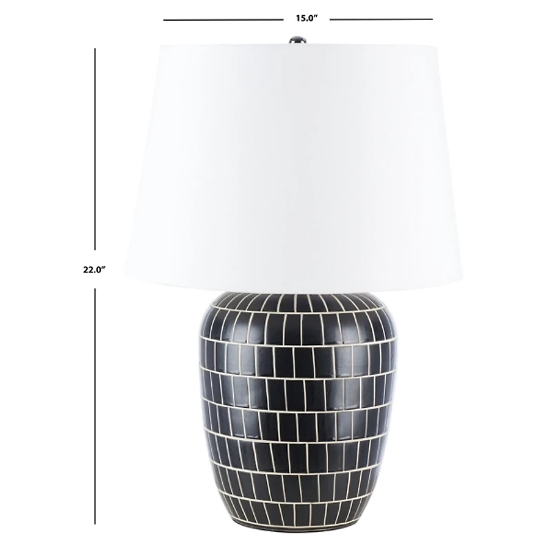 Black Mosaic Adaline Table Lamp