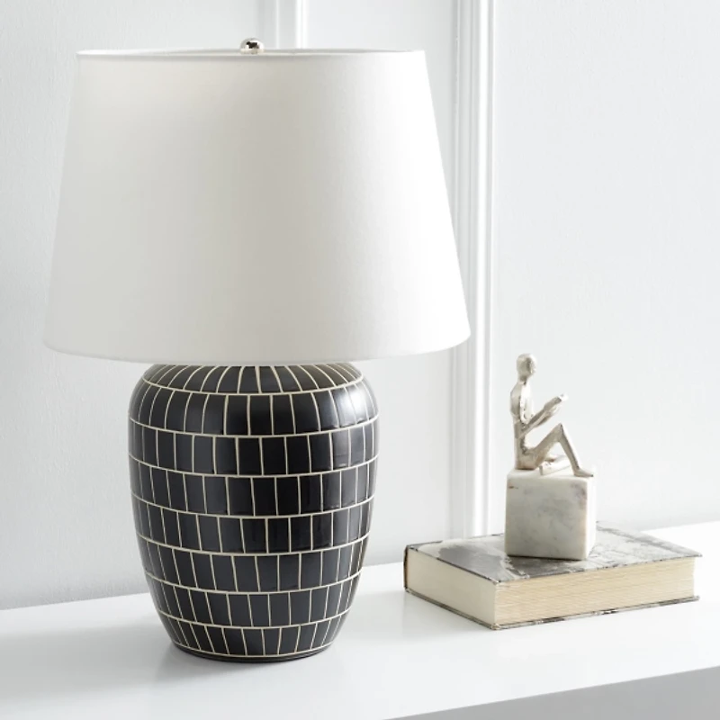 Black Mosaic Adaline Table Lamp