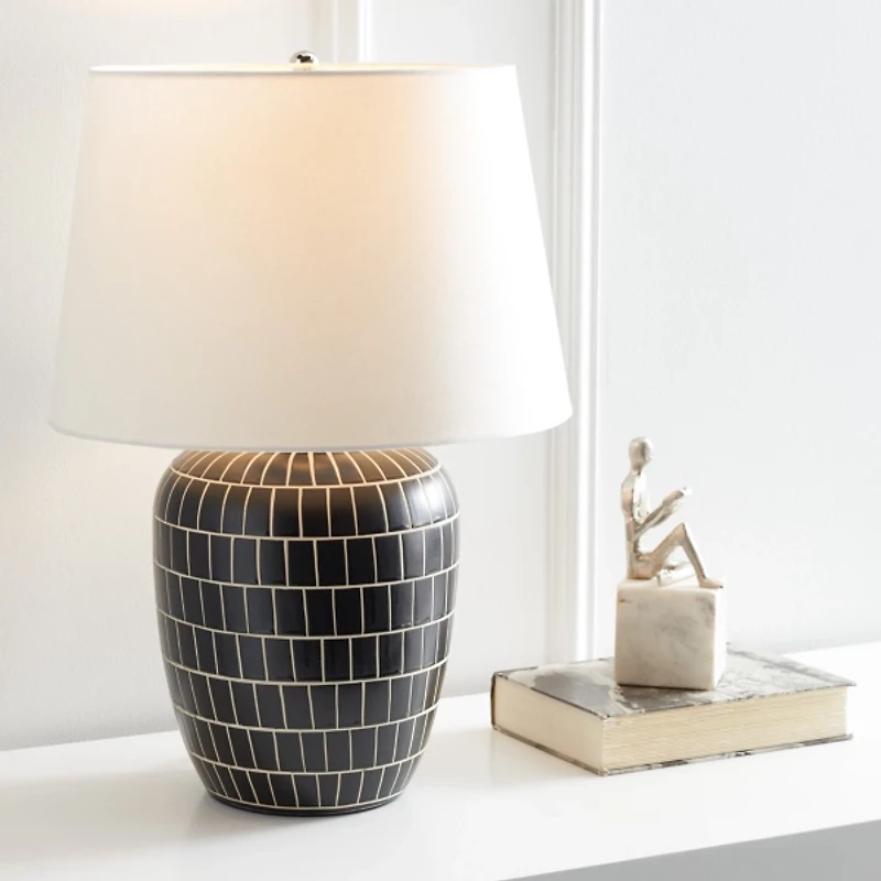 Black Mosaic Adaline Table Lamp