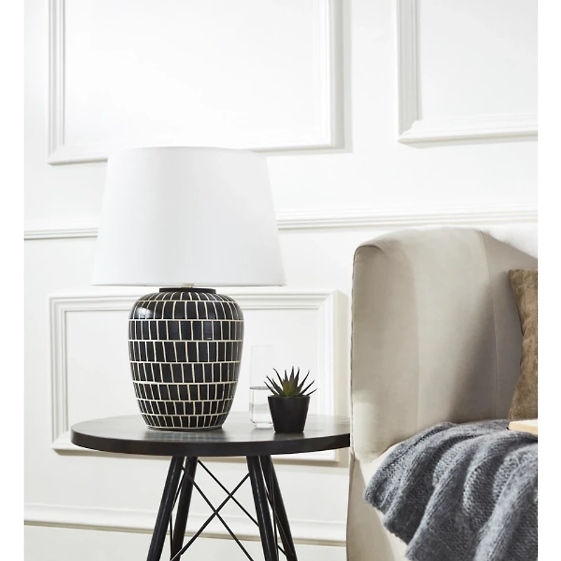 Black Mosaic Adaline Table Lamp