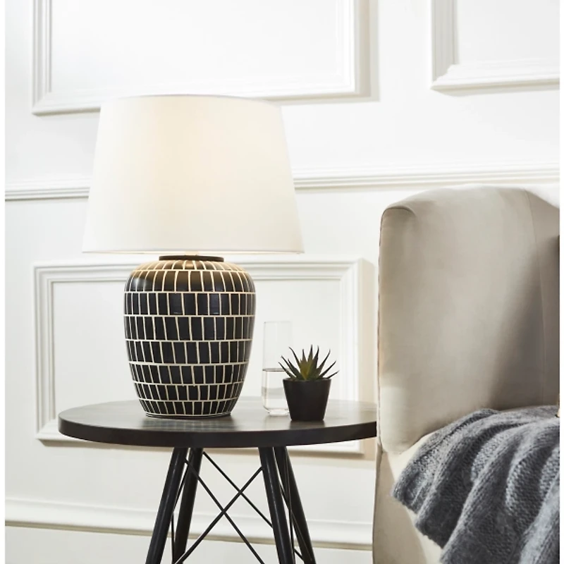 Black Mosaic Adaline Table Lamp