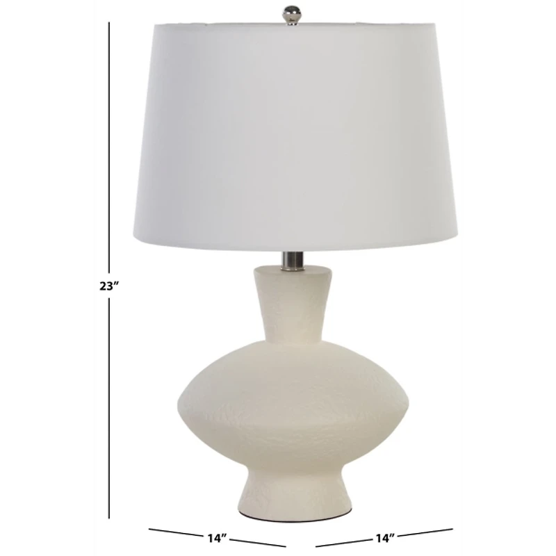 Cream Ceramic Textured Madeline Table Lamp