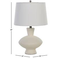 Cream Ceramic Textured Madeline Table Lamp