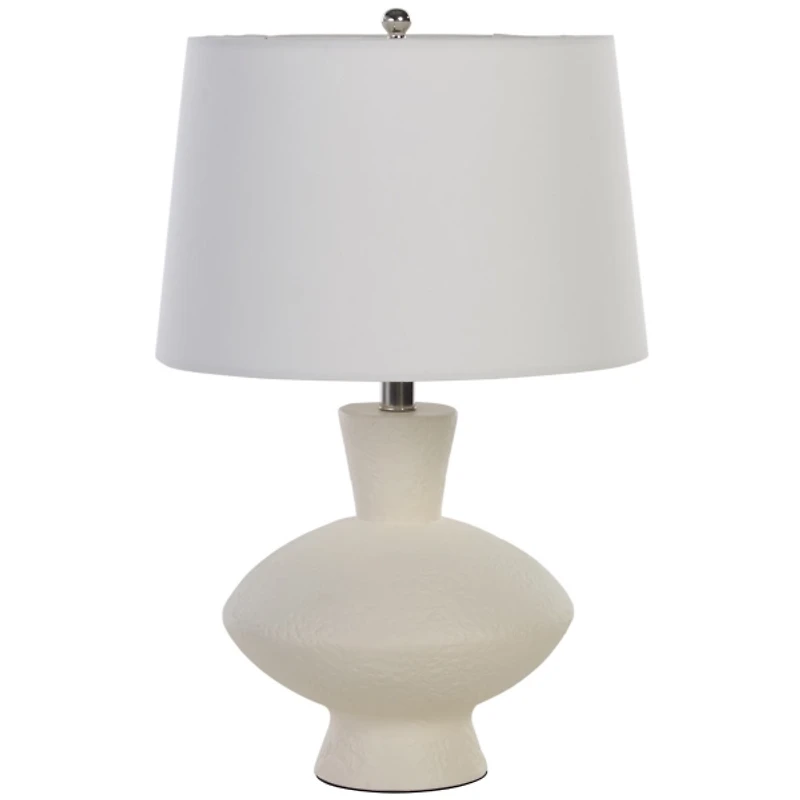 Cream Ceramic Textured Madeline Table Lamp