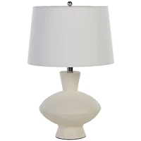 Cream Ceramic Textured Madeline Table Lamp
