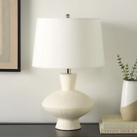 Cream Ceramic Textured Madeline Table Lamp