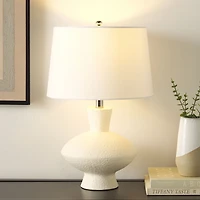 Cream Ceramic Textured Madeline Table Lamp