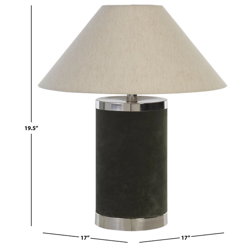 Green Velvet Pattie Table Lamp