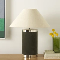 Green Velvet Pattie Table Lamp