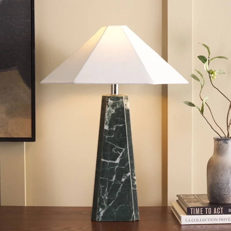 Black Marble Dolly Table Lamp