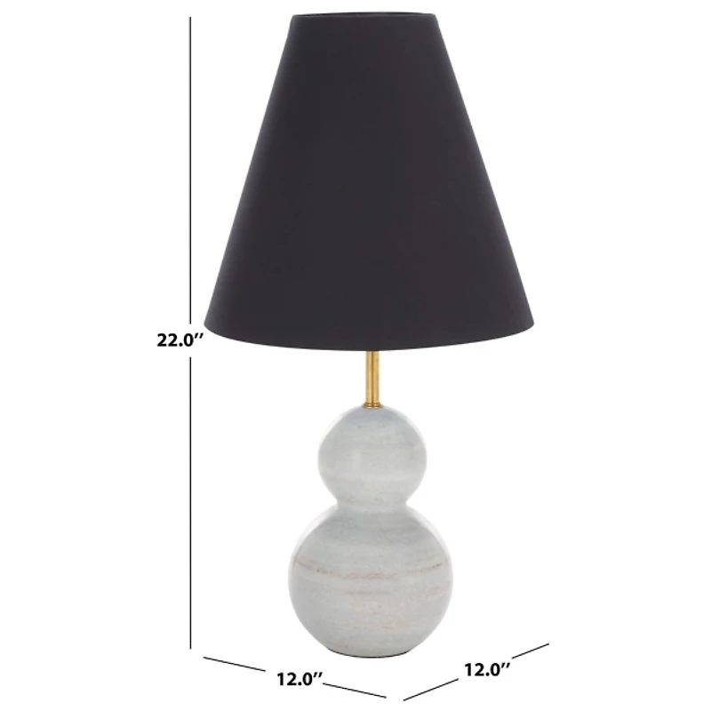 Natural Marble Curved Elsa Table Lamp