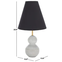 Natural Marble Curved Elsa Table Lamp