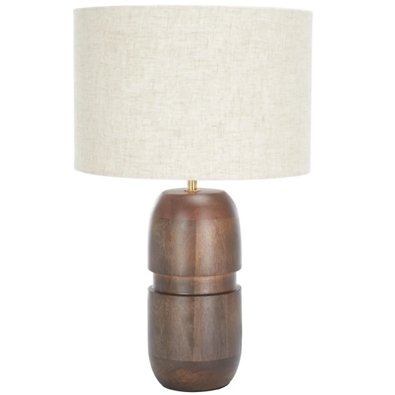 Brown Wood Pearle Table Lamp