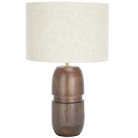 Brown Wood Pearle Table Lamp