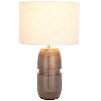 Brown Wood Pearle Table Lamp