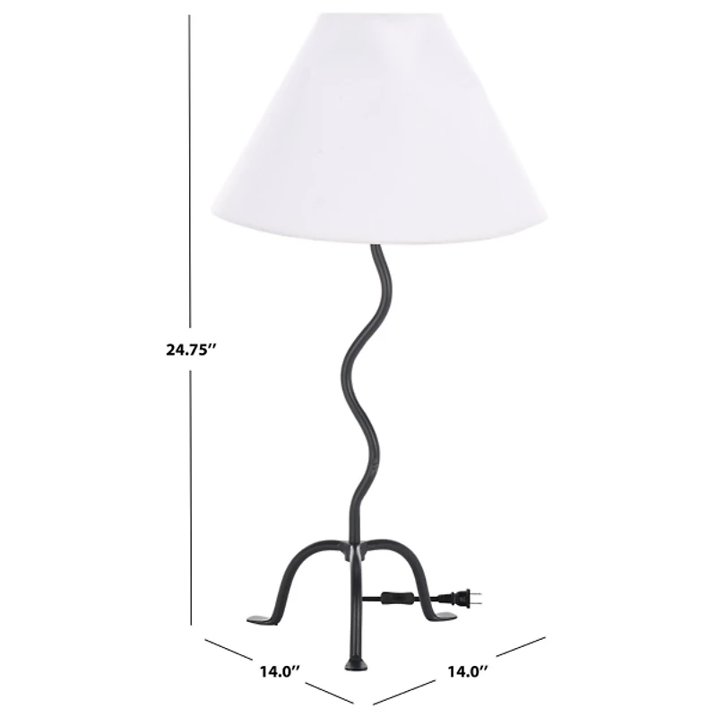 Black Iron Wavy Rita Table Lamp