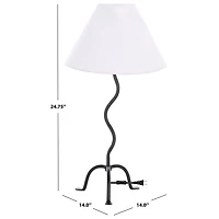 Black Iron Wavy Rita Table Lamp