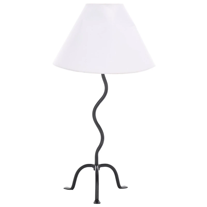 Black Iron Wavy Rita Table Lamp